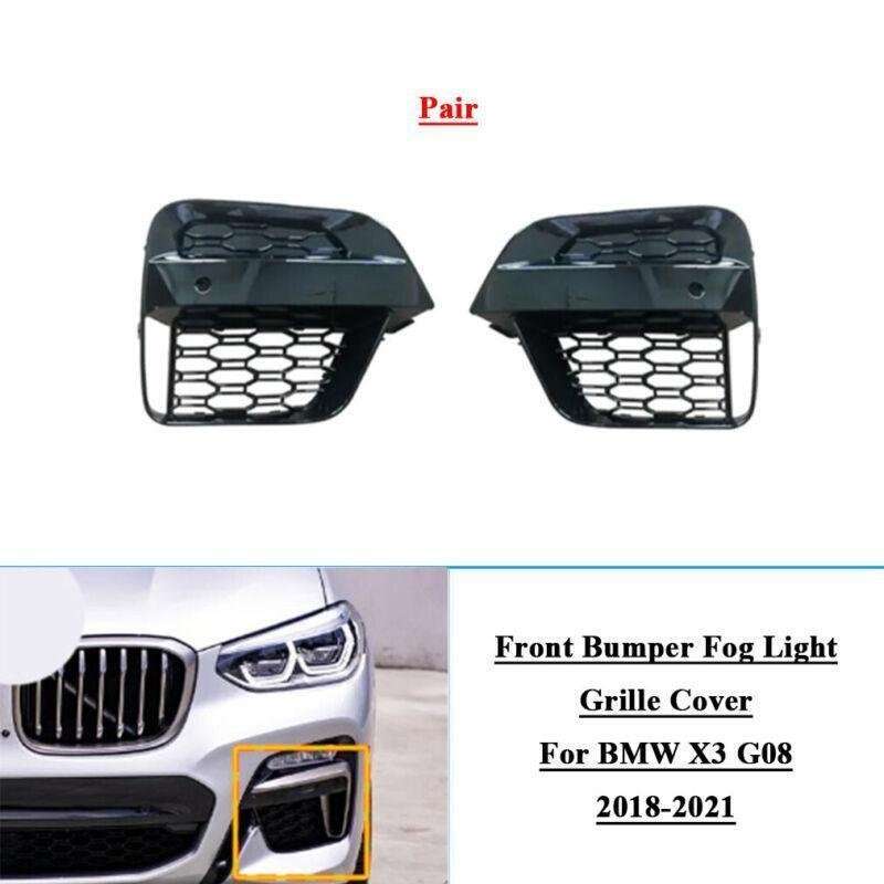 2x Front Bumper Fog Light Grille Cover For BMW X3 G08 2018-2021 LR 51118081523/4