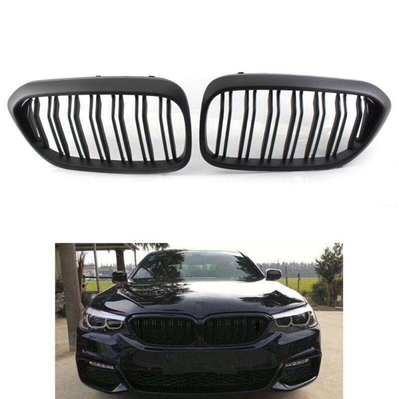 Pair of Brand New Matte Black Front Grille Fit For BMW 5-Series G30 2017 Grill