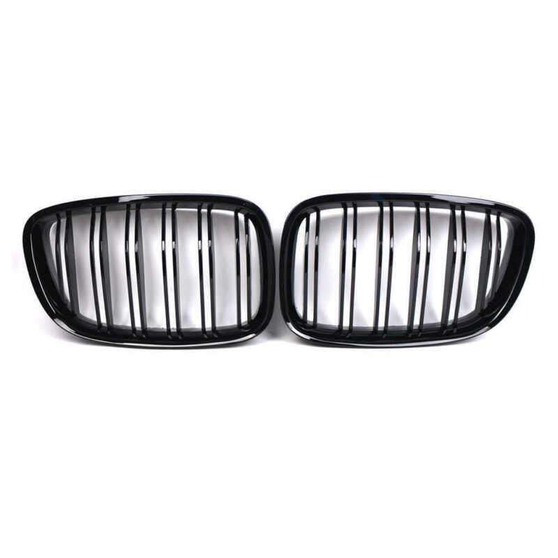 Gloss Black Front Kidney Grille Grill For BMW 5 Series GT F07 2009-2017 Pair
