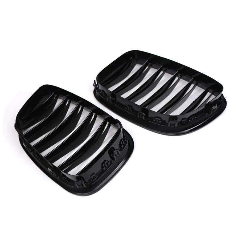 Gloss Black Front Kidney Grille Grill For BMW 5 Series GT F07 2009-2017 Pair