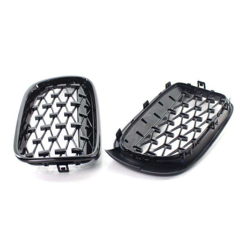For BMW X3 X4 F25 F26 2014-2017 Diamond Gloss Black Front Kidney Grill Grille