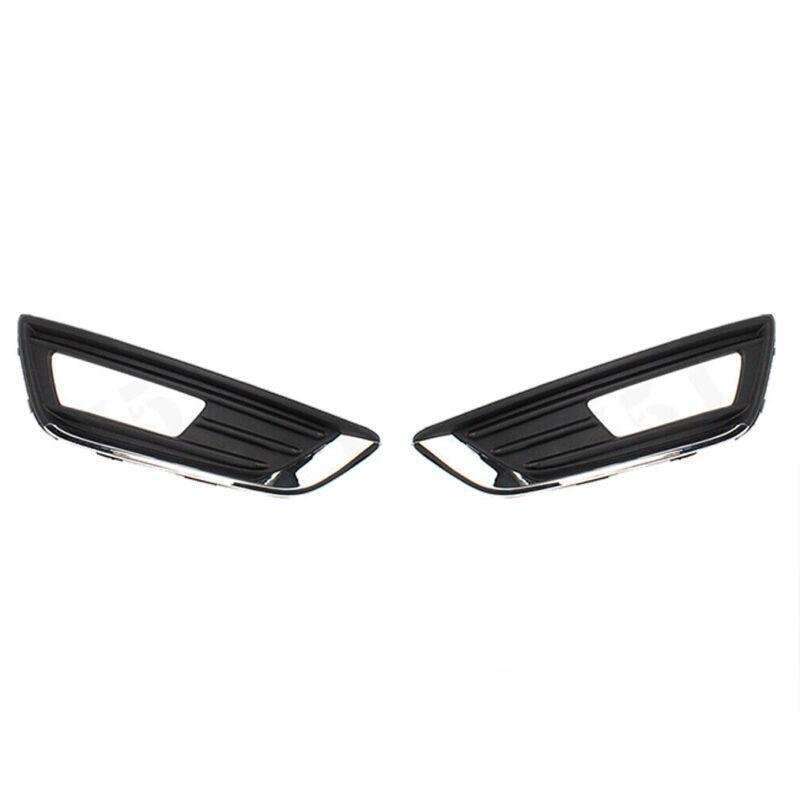 Pair Front Bumper Cover Fog Light Lamp Bezel Trim For Ford Focus 2015-2018
