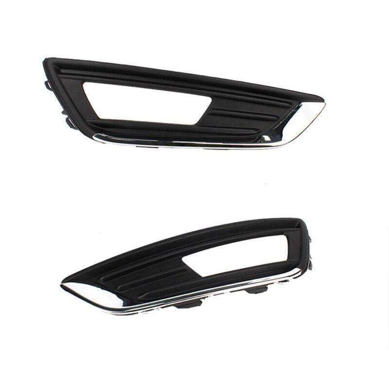 Pair Front Bumper Cover Fog Light Lamp Bezel Trim For Ford Focus 2015-2018