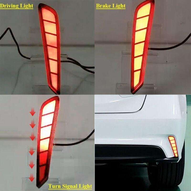 Red LED Rear Brake Taillight Bumper Reflector Light For Honda Integra 22-23 Pair