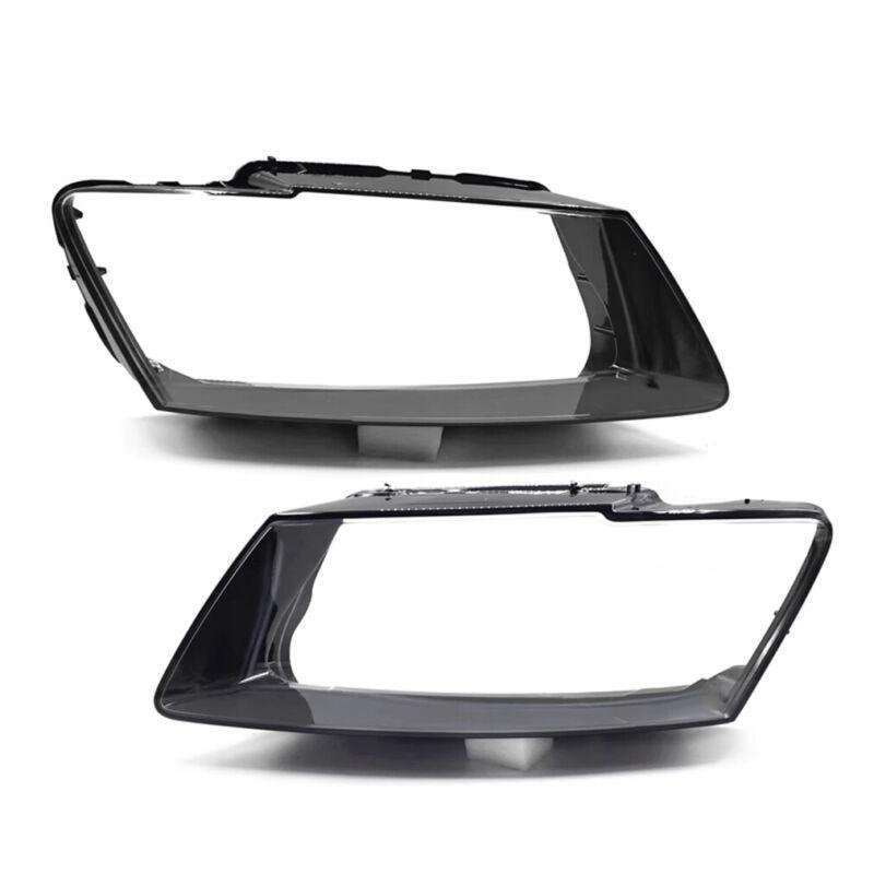 2Pcs Left+Right Side Headlight Headlamp Clear Lens Cover For 2013-2017 Audi Q5