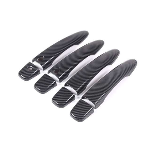 For Nissan Pathfinder 2013-2020 ABS Carbon Fiber Outside Door Handle Cover 4pcs