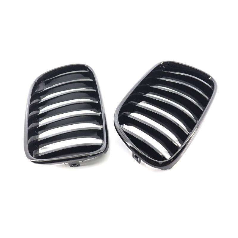 2X/Set Car Front Shiny Black Grille Replacement for BMW F25 X3 11-13 Mesh Grill