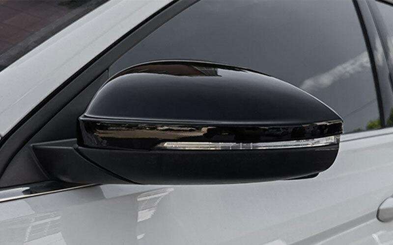Black Exterior Rear View Mirror Cover Trim For Volkswagen Jetta MK7 2019-2021