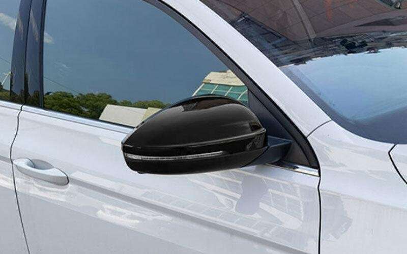 Black Exterior Rear View Mirror Cover Trim For Volkswagen Jetta MK7 2019-2021