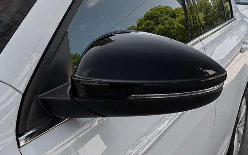 Black Exterior Rear View Mirror Cover Trim For Volkswagen Jetta MK7 2019-2021