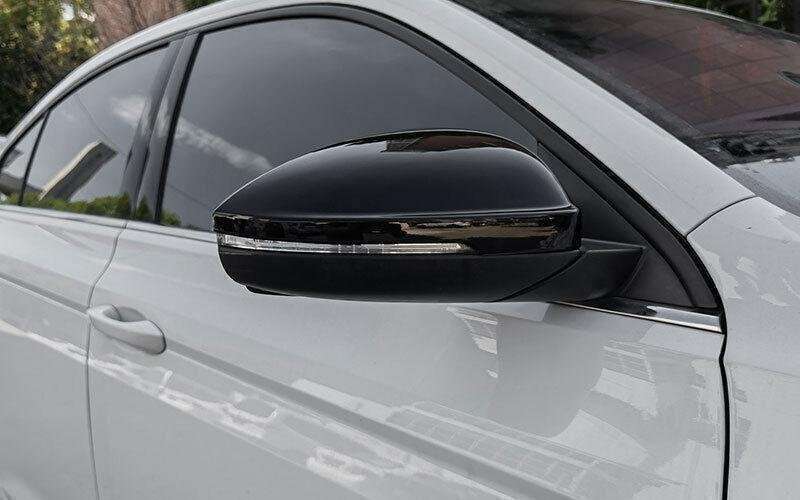 Black Exterior Rear View Mirror Cover Trim For Volkswagen Jetta MK7 2019-2021