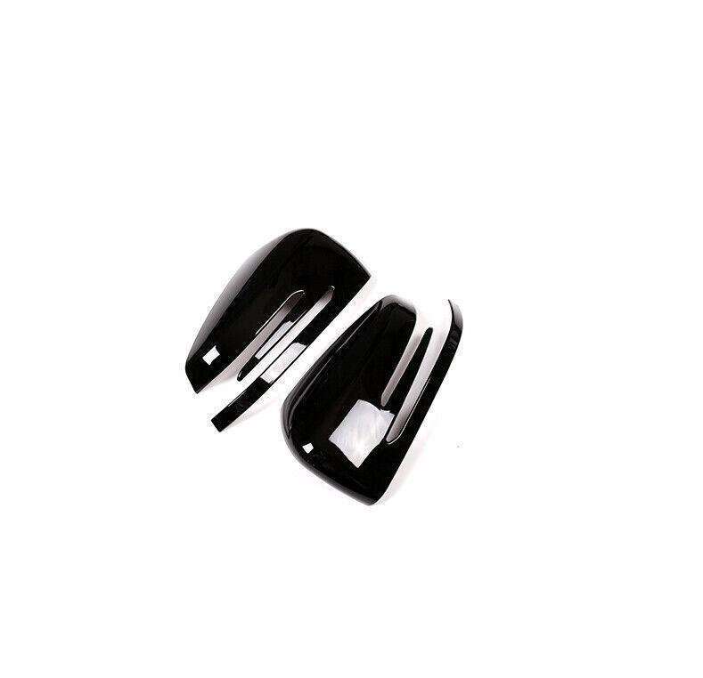 For Benz S-Class 2010-2012 Bright Black Rear View Side Door Mirror Cover 2PCS