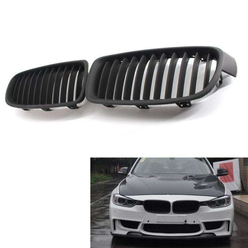 2X/Set Front Grille Matte Black fit for BMW F30 F31 Sedan/Wagon 2012-17 Grill