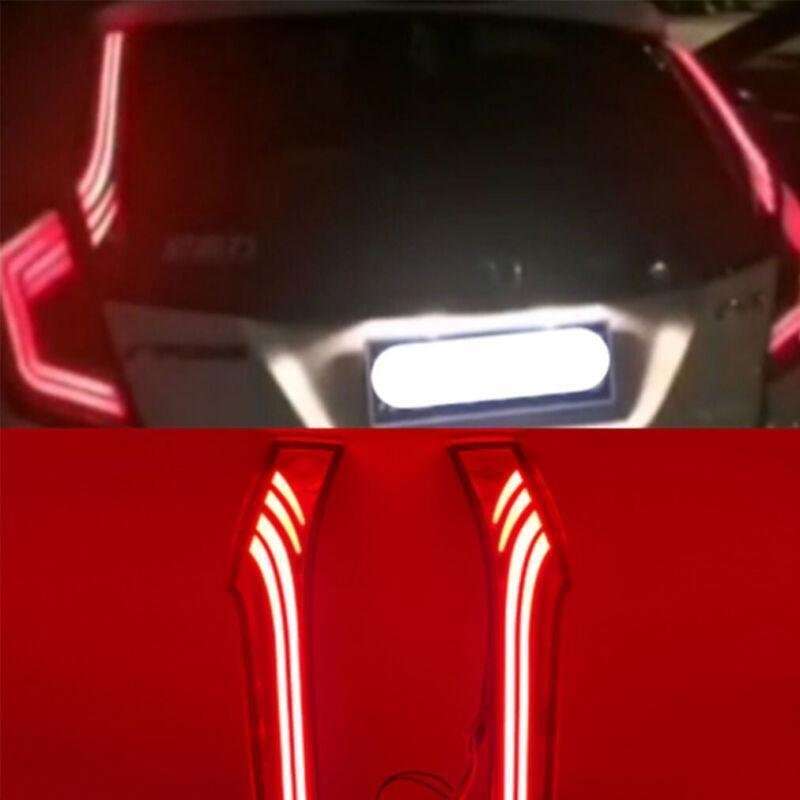 Red Rear Windshield Side Pillar Tail Brake Light Lamp For Honda Fit 14-20 Pair C