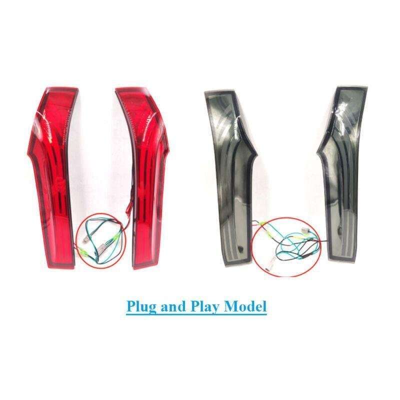 Red Rear Windshield Side Pillar Tail Brake Light Lamp For Honda Fit 14-20 Pair C