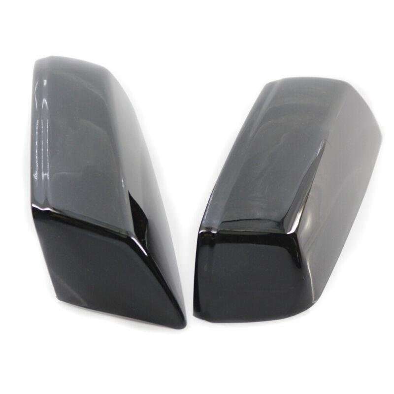 2pcs Top Half Mirror Covers For Chevy Silverado GMC Sierra 2014-2018 Gloss Black