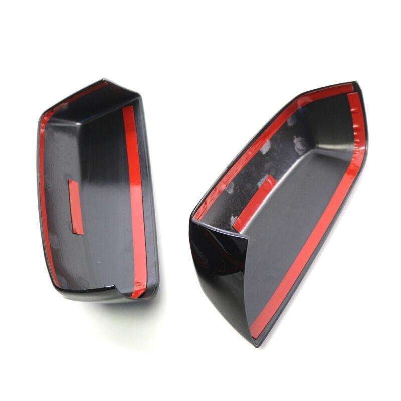 2pcs Top Half Mirror Covers For Chevy Silverado GMC Sierra 2014-2018 Gloss Black