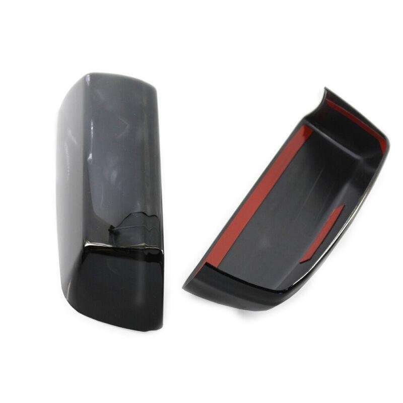 2pcs Top Half Mirror Covers For Chevy Silverado GMC Sierra 2014-2018 Gloss Black