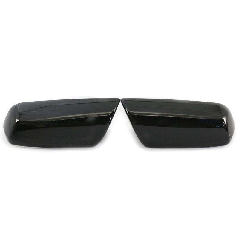 2pcs Top Half Mirror Covers For Chevy Silverado GMC Sierra 2014-2018 Gloss Black