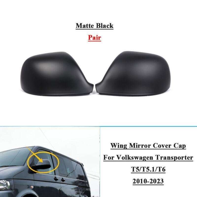 2x Wing Mirror Cover Cap For Volkswagen Transporter T5/T5.1/T6 2010-2023 MB