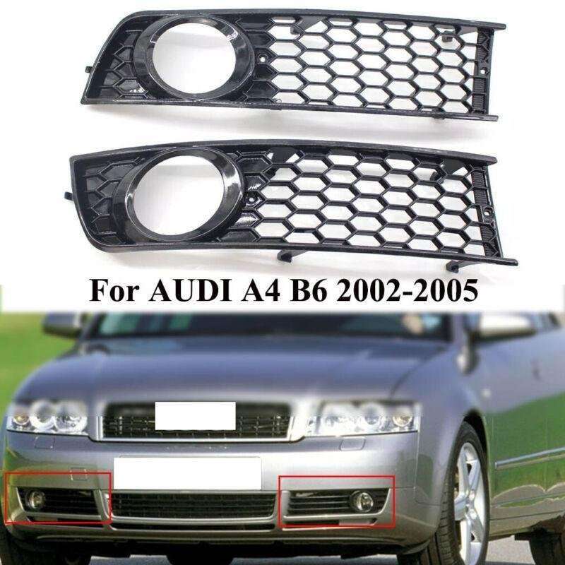 Brand New ABS Front Grill Bumper Fog Light Frame Trim Cover For Audi A4 B6 01-05