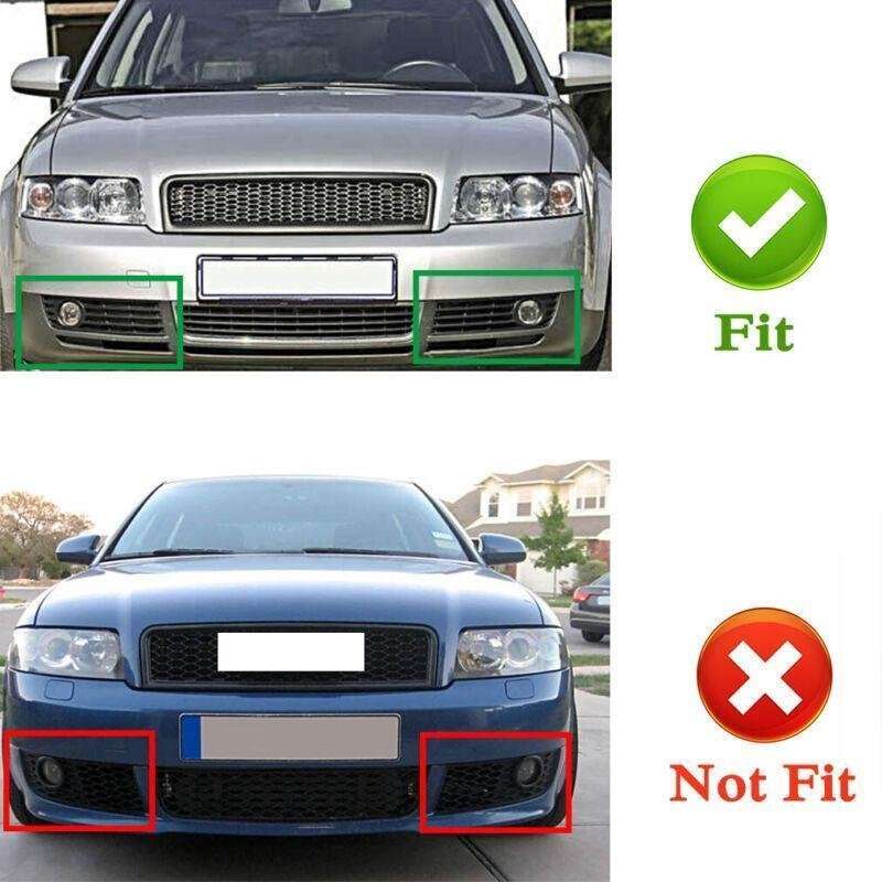 Brand New ABS Front Grill Bumper Fog Light Frame Trim Cover For Audi A4 B6 01-05