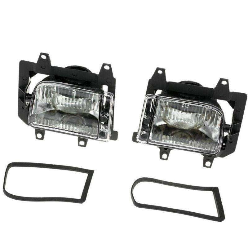 For 1985-93 BMW E30 3 Series 2 Door Front Bumper Clear Fog Light Lens Cover Kit