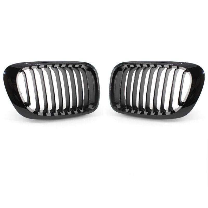Gloss Black Kidney Front Grilles Grill For BMW E46 2 Door Coupe 1999-2002