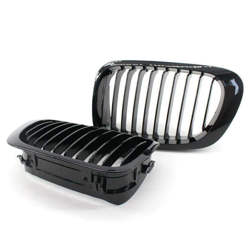 Gloss Black Kidney Front Grilles Grill For BMW E46 2 Door Coupe 1999-2002