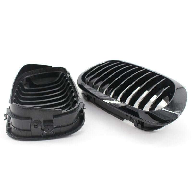 Gloss Black Kidney Front Grilles Grill For BMW E46 2 Door Coupe 1999-2002