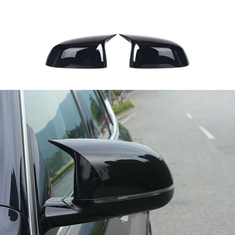 For BMW X5 G05 2019-2020 2021 ABS Black Rear View Side Door Mirror Cover 2PCS