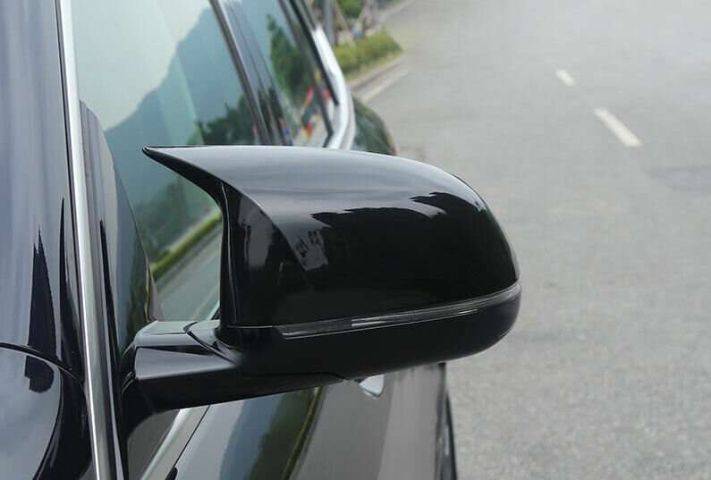 For BMW X5 G05 2019-2020 2021 ABS Black Rear View Side Door Mirror Cover 2PCS
