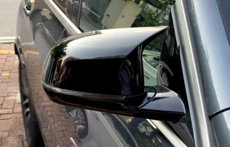 For BMW X5 G05 2019-2020 2021 ABS Black Rear View Side Door Mirror Cover 2PCS