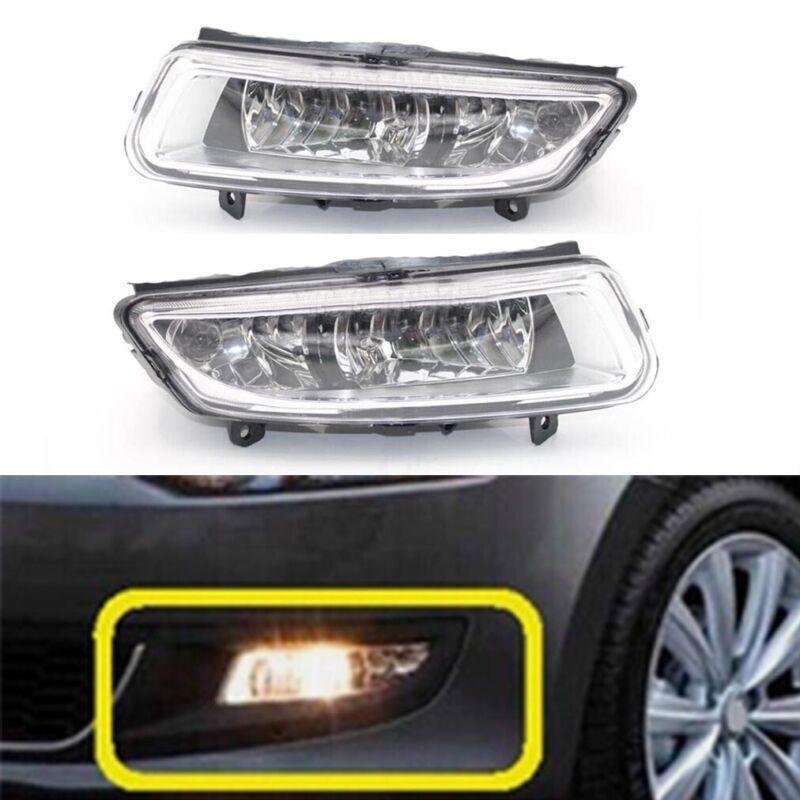 Front Bumper Fog Lights Driving Lamps For Volkswagen VW Polo 6R 2009-2014 Pair