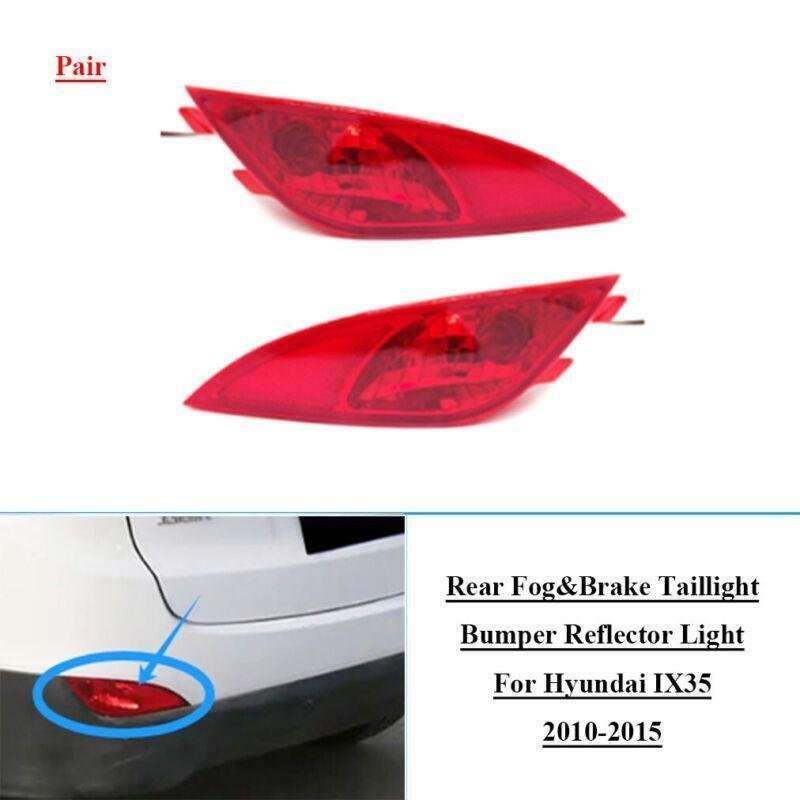 Rear Fog&amp;Brake Taillight Bumper Reflector Light For Hyundai IX35 10-15 Pair