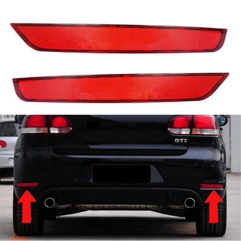 Fits For VW Golf 6 GTI 2009-2013 1 Pair Rear Bumper Reflector Light Brake Lamp