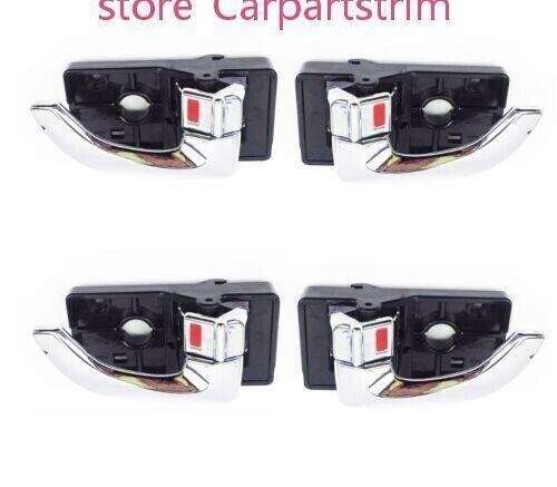 Set 4 Inside Interior Front Rear Door Chrome Handle for Hyundai Tucson 2005-2009
