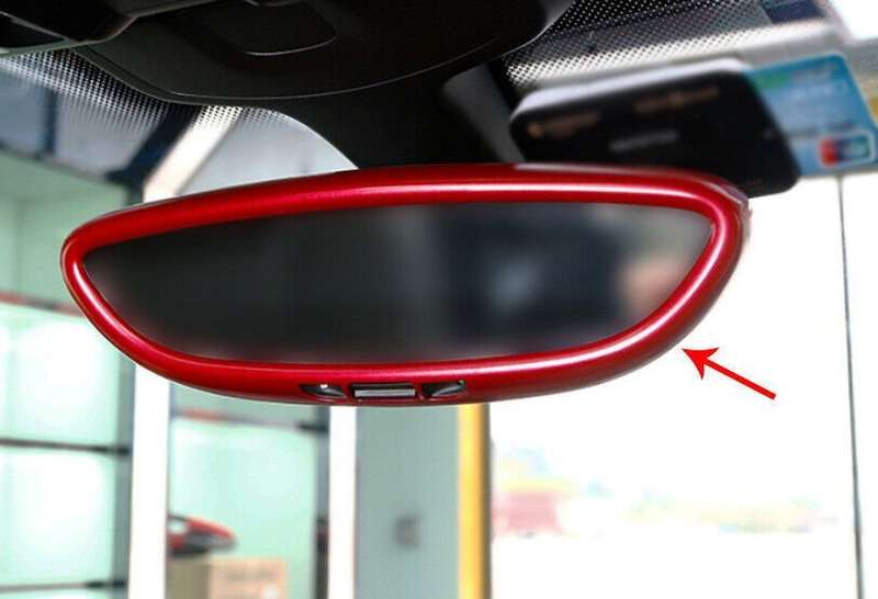 Interior Interior Console Rearview Mirror Trim For Porsche Cayenne 2011-2017 Red