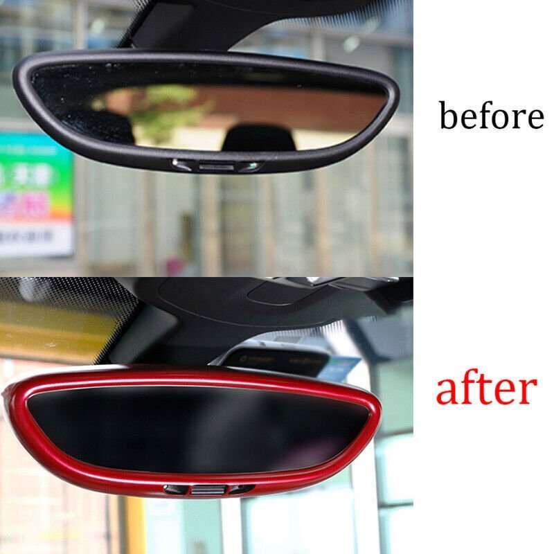 Interior Interior Console Rearview Mirror Trim For Porsche Cayenne 2011-2017 Red