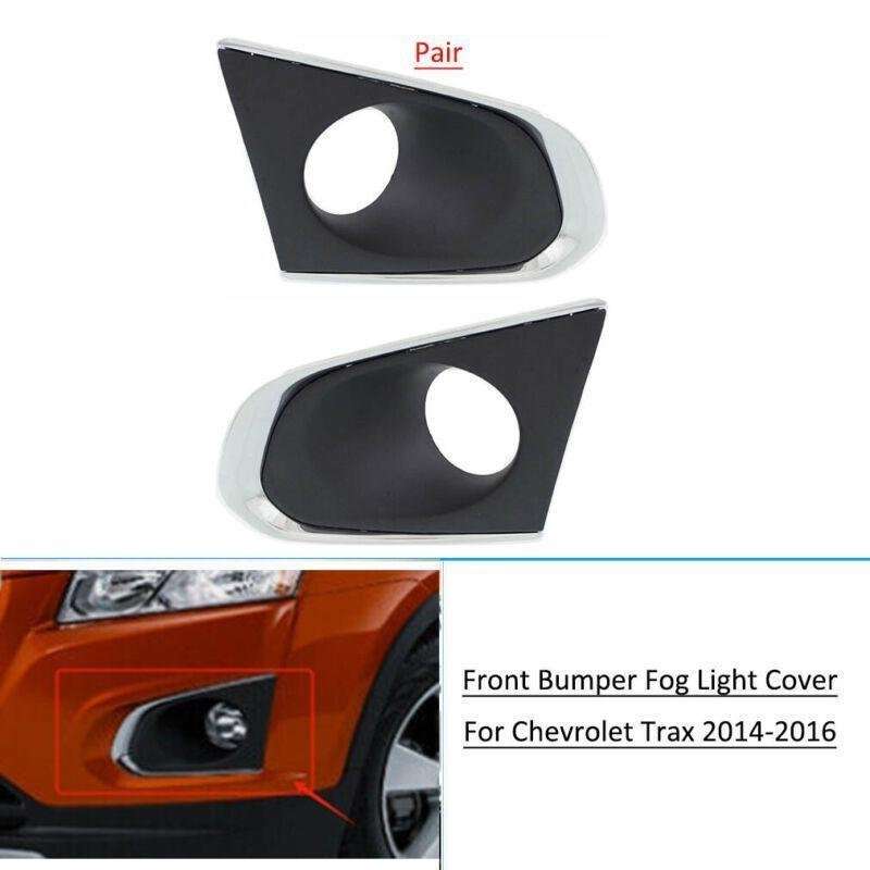 Pair Bumper Bezel Fog Light lamp Covers For Chevy Chevrolet Trax 2014-2016
