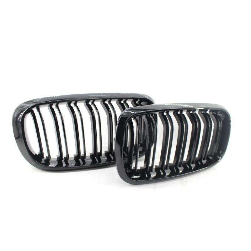 One Pair of Fit For BMW X5 F15 Gloss Black Twin Slat M Look Front GRILLE 15-17