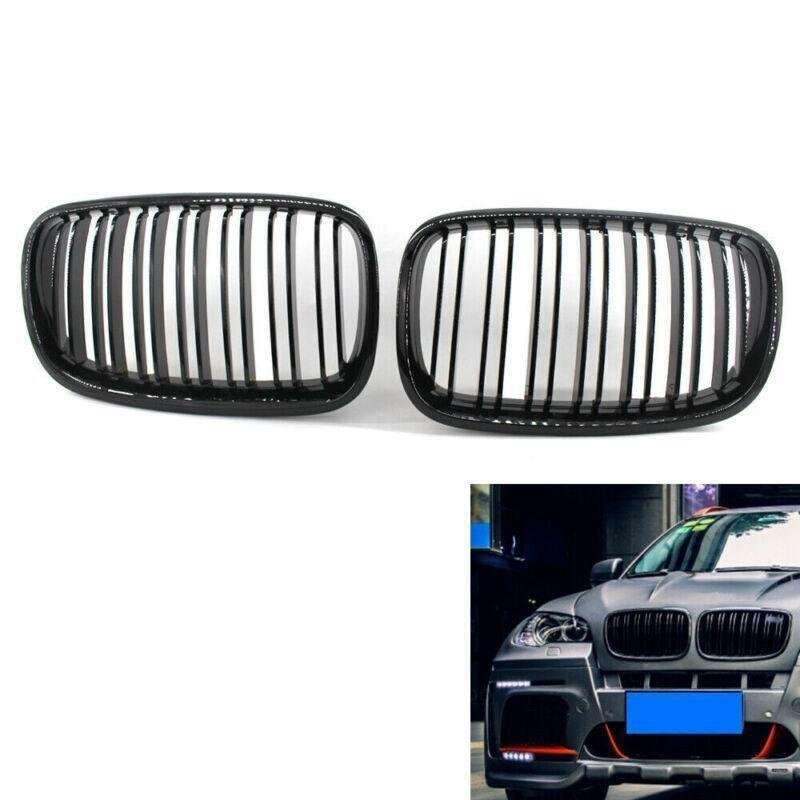 Gloss Black X5M style Front Hood Bonnet Kidney Grill Grille for BMW X5 E70 07-13