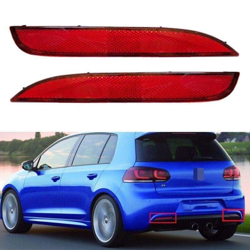 Fits For VW Golf 6 R20 2009-2013 1 Pair Rear Bumper Reflector Light Brake Lamp