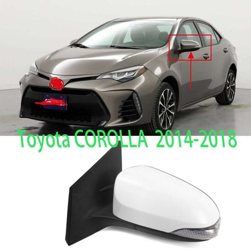 Left White For Toyota COROLLA 2014-2018 Side Door Mirror Assembly 7 wires 1pcs