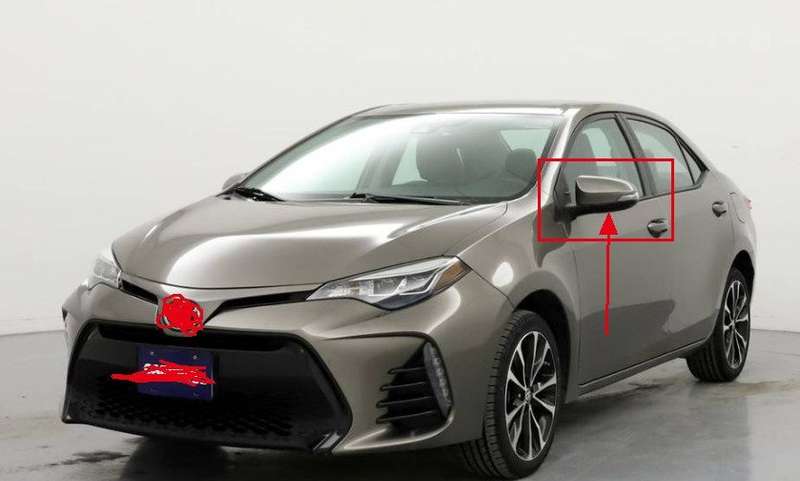 Left White For Toyota COROLLA 2014-2018 Side Door Mirror Assembly 7 wires 1pcs
