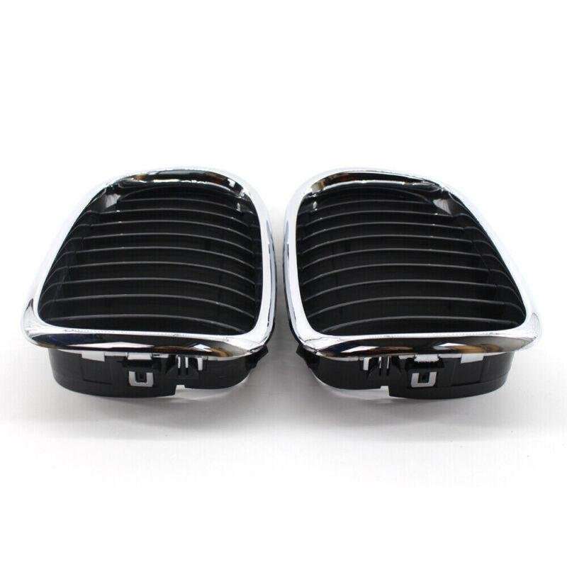 Pair of Half Chrome Front Kidney Grille fit for BMW E39 5 Series 1999-2003