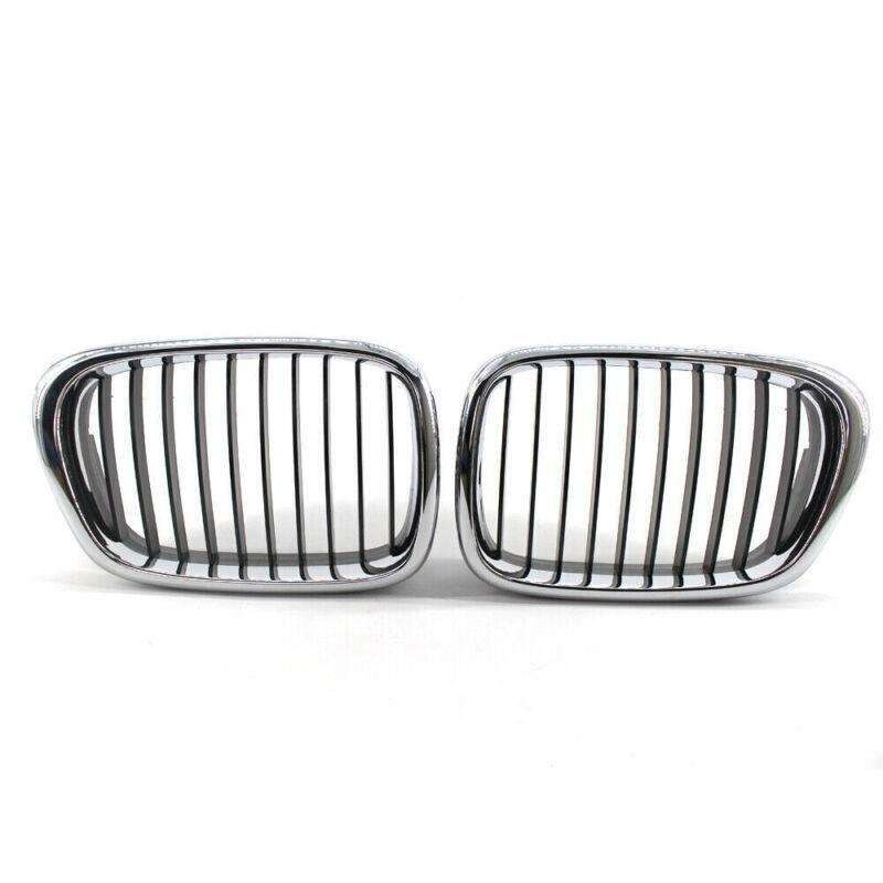 Pair of Half Chrome Front Kidney Grille fit for BMW E39 5 Series 1999-2003