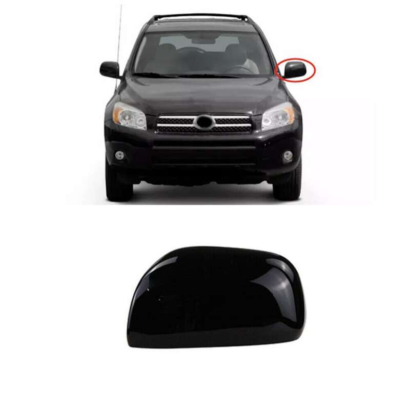 For Toyota RAV4 2006-2012 Left Side Rearview Mirror Housing Cover Frame Black