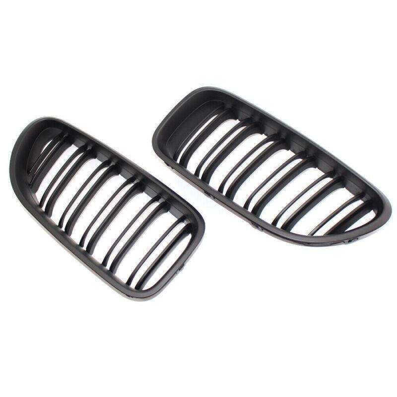 Pair For BMW F06 F12 F13 2012 - 2017 Matte Black Grille M6 STYLE Dual Slat Grill