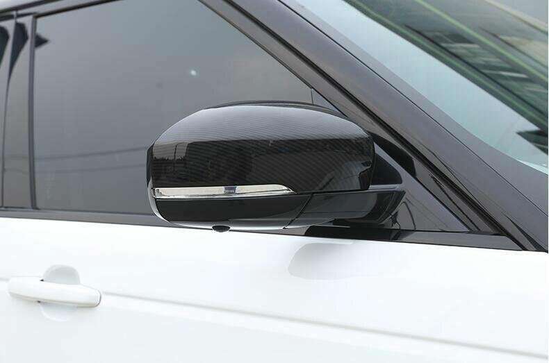 Fit For Range Rover Sport 2014-2022 Carbon Fiber Rear View Mirror Cover Trim 2pc